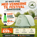 4 Personer POP UP TELT+ BongZilla med 8 slanger